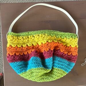 Multicolor Boho Crochet Shoulder Bag